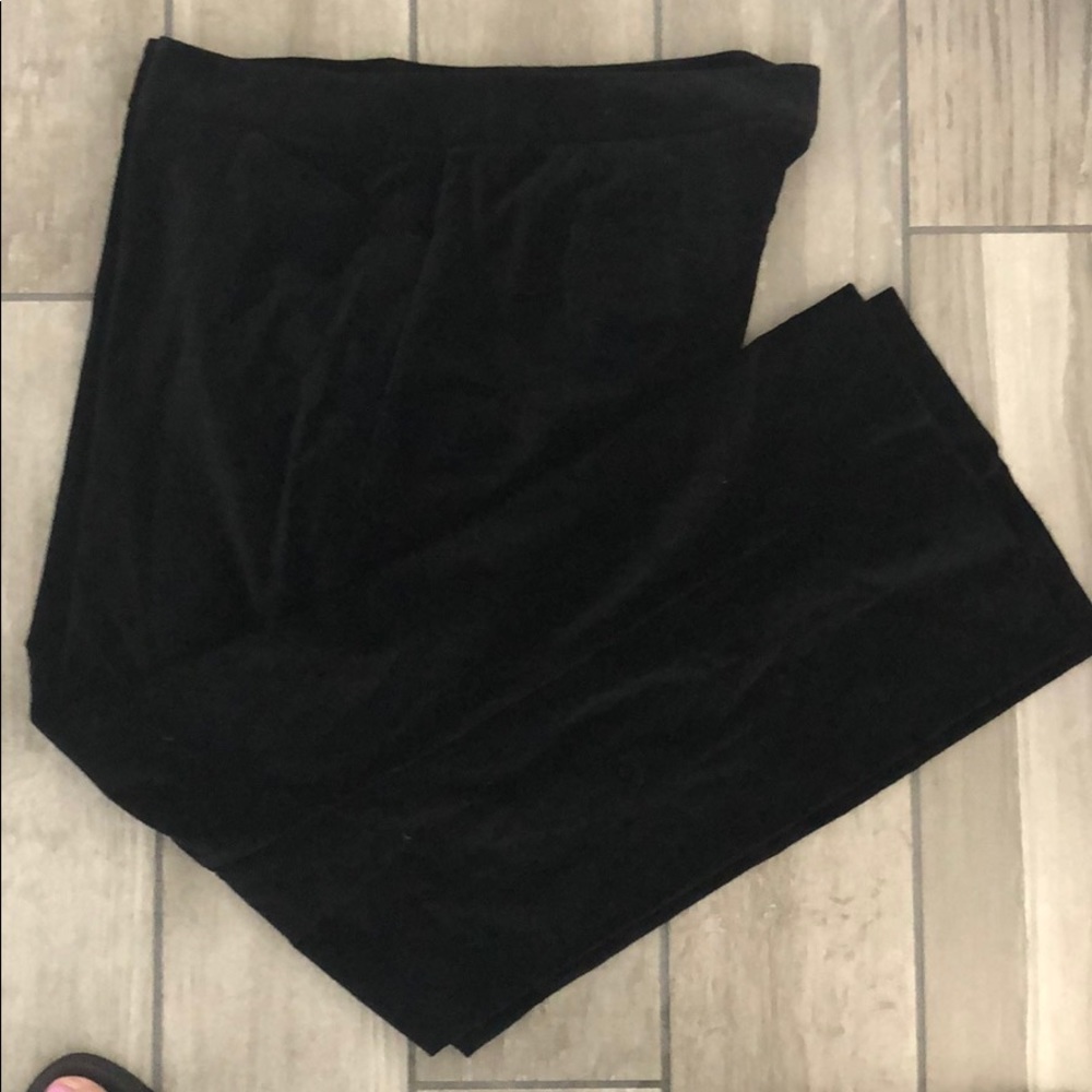 Velvet black avenue pants